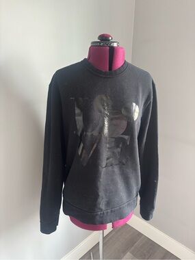 Joe Fresh x Disney Black Crewneck Sweatshirt with Glossy Graphic